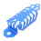 3Pcs Motorcycle Shock Absorber Covers Blue Aluminum Front Protection 2
