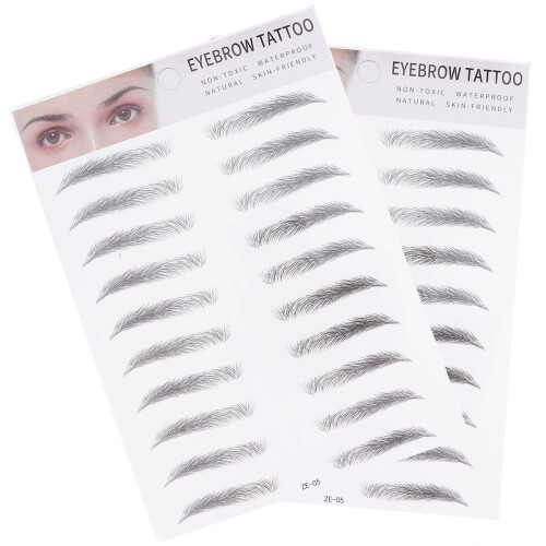 Set Of 3 Eyebrow Tool False Eyebrows Imitation Transfer Stickers