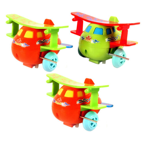 9 Pcs Rotary Tumbling Airplane Clockwork Toy For Kids