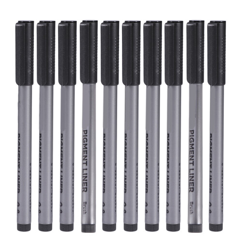 9Pcs Water Based Brush Markers Triangular Pens For Art