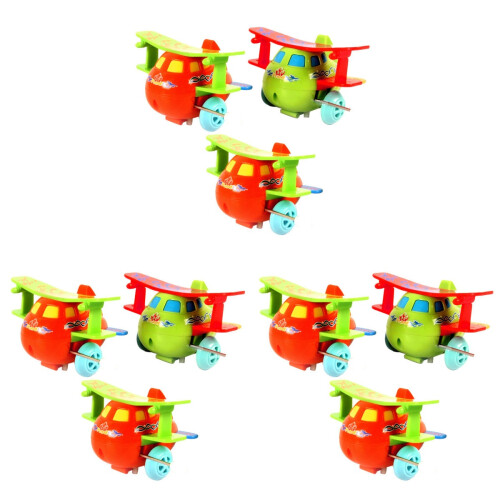9 Pcs Rotary Tumbling Airplane Clockwork Toy For Kids 1