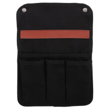 2Pièces Pochette D'accoudoir Portable Noire Pour Chaise De Camping