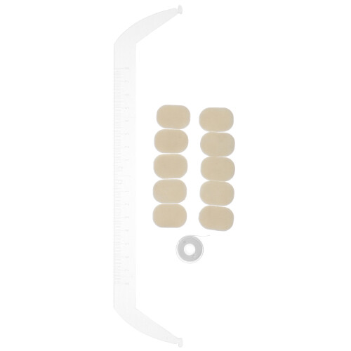 4 Sets Acrylic Transparent Eyebrow Ruler For Brow Mapping And Shaping