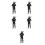 5Pcs Miniature Resin Policeman Figures For Micro Landscape Decor 9