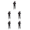5Pcs Miniature Resin Policeman Figures For Micro Landscape Decor 8
