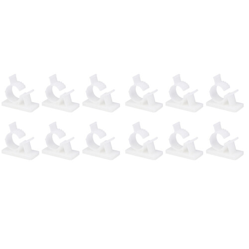 40 Pcs Adjustable Self Adhesive Cable Clips For Wire Management White Xxl 1