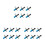 30 Pcs Set Double Spring Automatic Drinking Fountain For Rabbits Blue 8