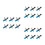 30 Pcs Set Double Spring Automatic Drinking Fountain For Rabbits Blue 4