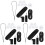 3pcs Kazoo Abs Black Major Flute 4
