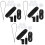 3pcs Kazoo Abs Black Major Flute 5