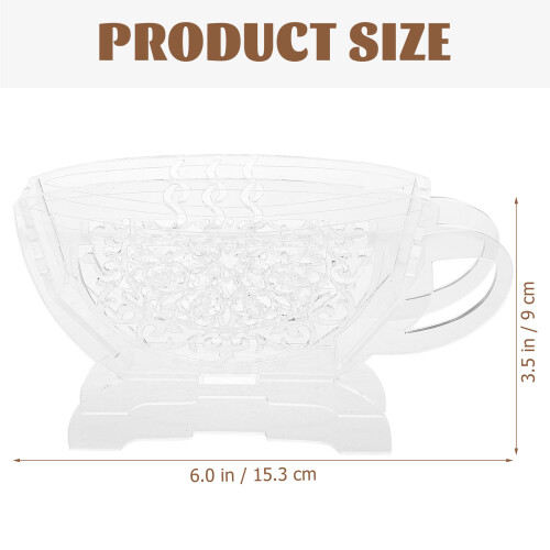 Acrylic Coffee Filter Paper Rack Cup Shape Stand For Cafe 1