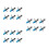 30 Pcs Set Double Spring Automatic Drinking Fountain For Rabbits Blue 9