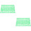 200 Pcs Numbered Chicken Foot Identification Bands Green 6