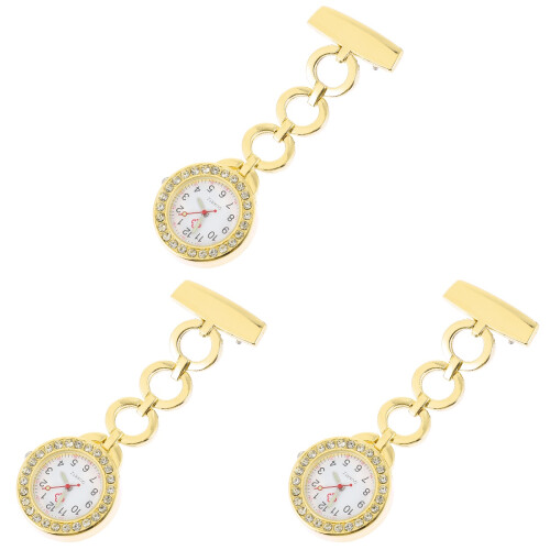 3Pièces De Dorées Infirmière Accessoire Cadeau Chic 2