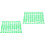 200 Pcs Numbered Chicken Foot Identification Bands Green 4