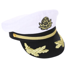 1Captain Hat Volwassenen Katoen Wit - En Feestdecoratie