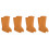 4 Pairs Cotton Breathable Monk Socks 5