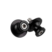 6 Pcs M8 CNC Aluminum Motorcycle Swingarm Spool Slider Screws Black