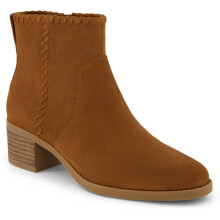 (, ) TOMS Delilah Heeled Suede Women's Tan Heeled Ankle Boots