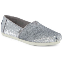 (, ) TOMS Alpargata Sequins Textile Women's Silver Espadrilles