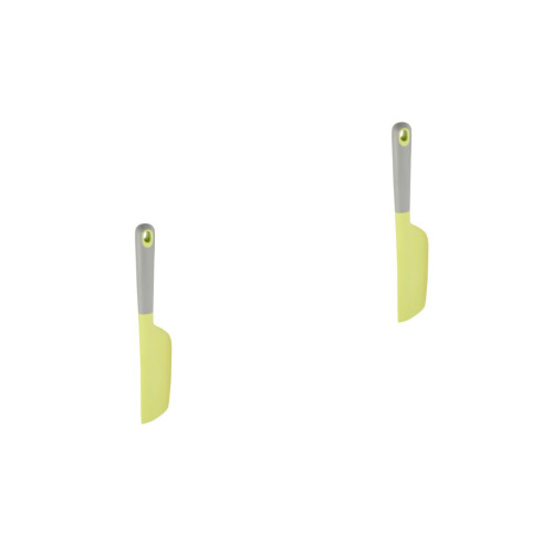 2Pcs Portable Silicone Cake Cream Butter Spatula Baking Tools Green 2