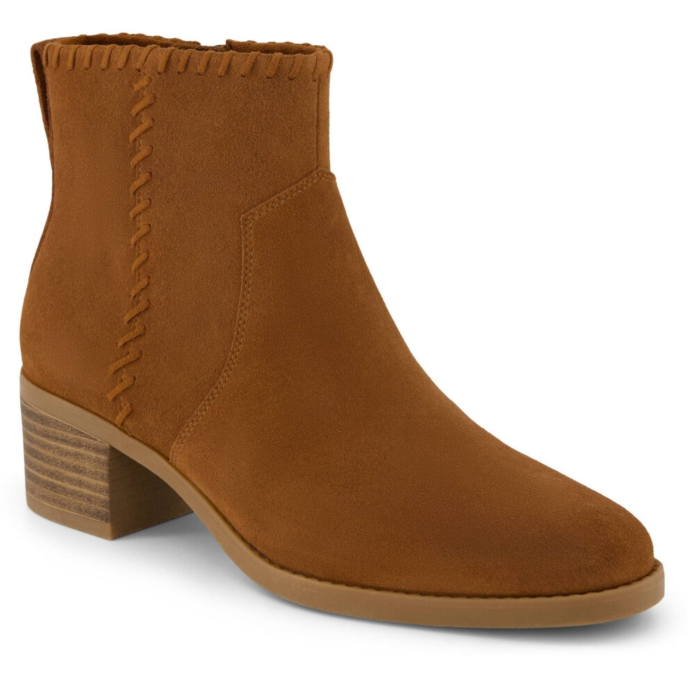 Toms (, ) Delilah Heeled Suede Women's Tan Heeled Ankle Boots