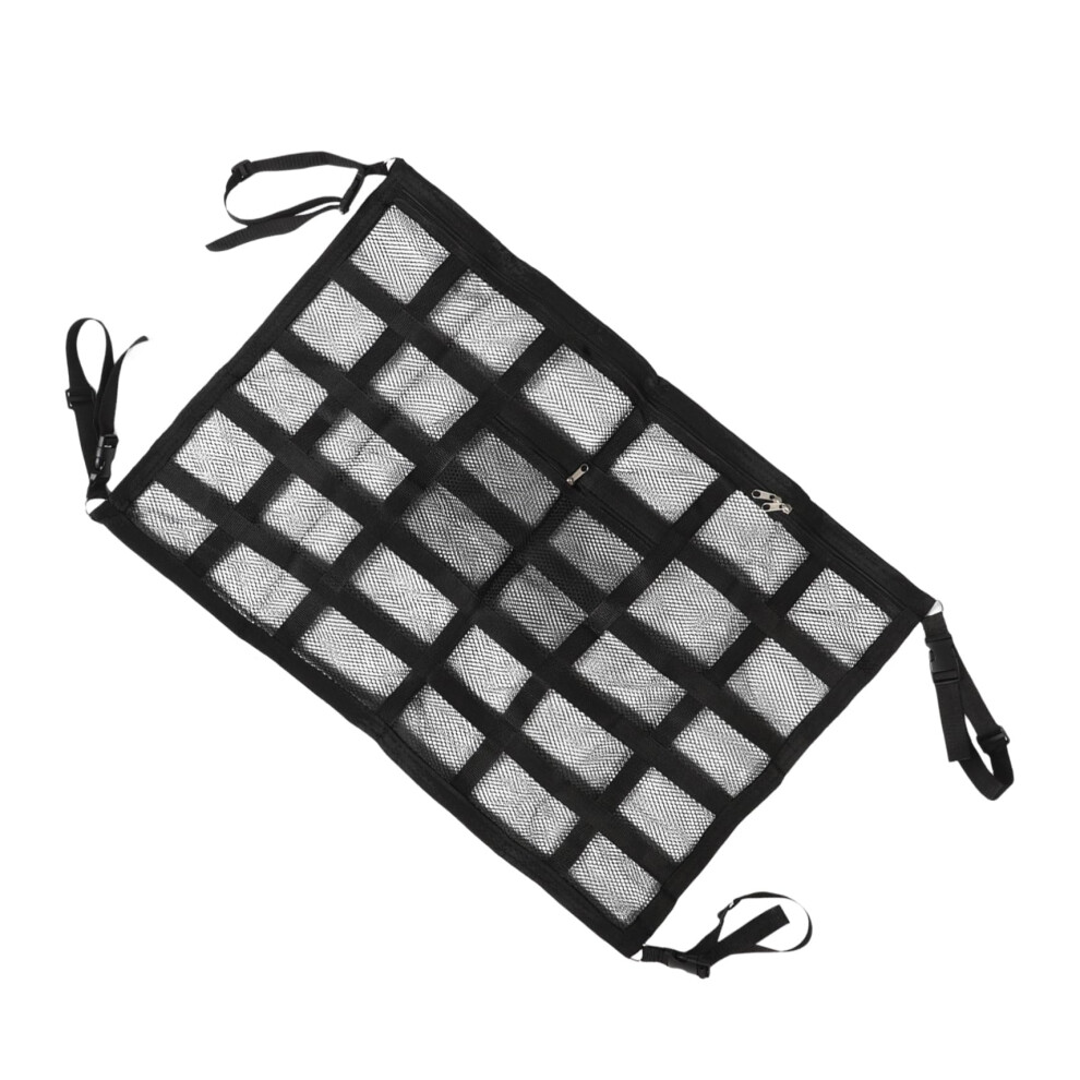 Car Storage Bag Blanket Large Net Carrier Inner Trunk For Rear Net Storage Roof Organizer Polyester Black 9426802517002