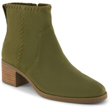 (, ) TOMS Delilah Heeled Suede Women's Khaki Heeled Ankle Boots
