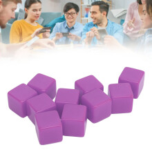 30pcs Glossy Plastic Blank Dice, 1.6cm, Purple for Education & Games