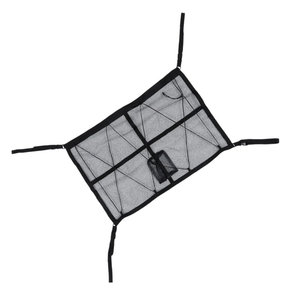 Adjustable Car Ceiling Storage Net With Tissue Box Holder Multifunctional Net For Suv And Truck Roof Organization 9382693757647