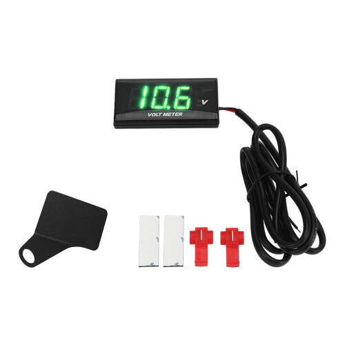 Universelles LCD-Voltmeter DC12V Grün 57x27x11mm 1