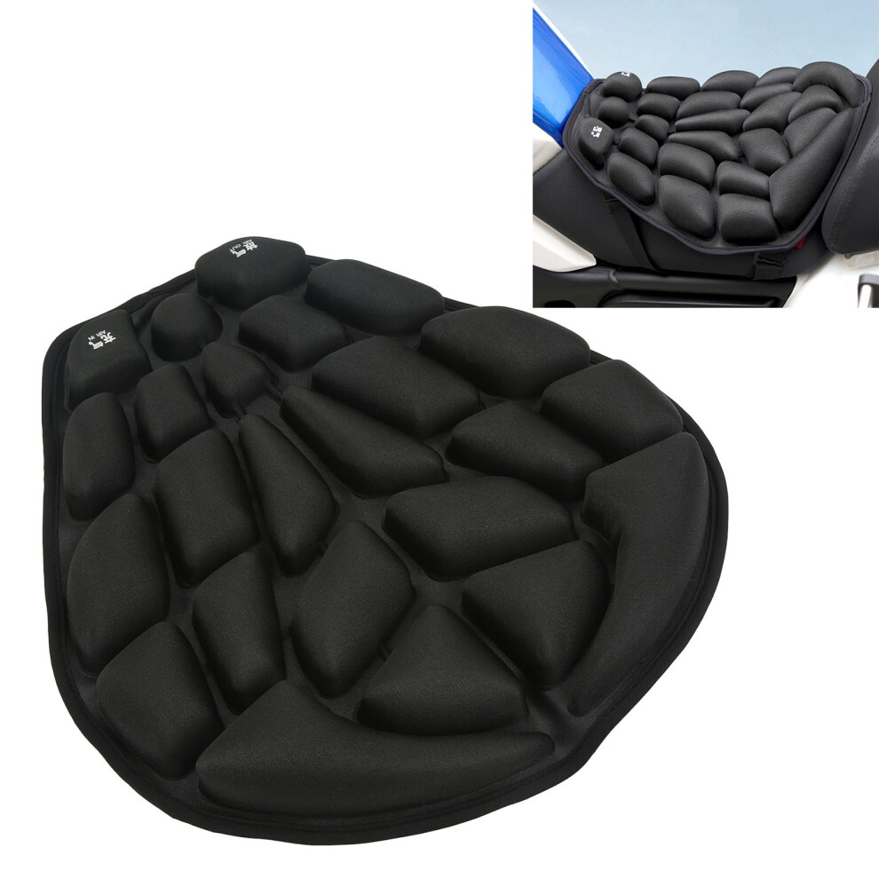 Inflatable Motorcycle Air Seat Cushion Universal Manual Pump Comfortable Ride 8421371749107