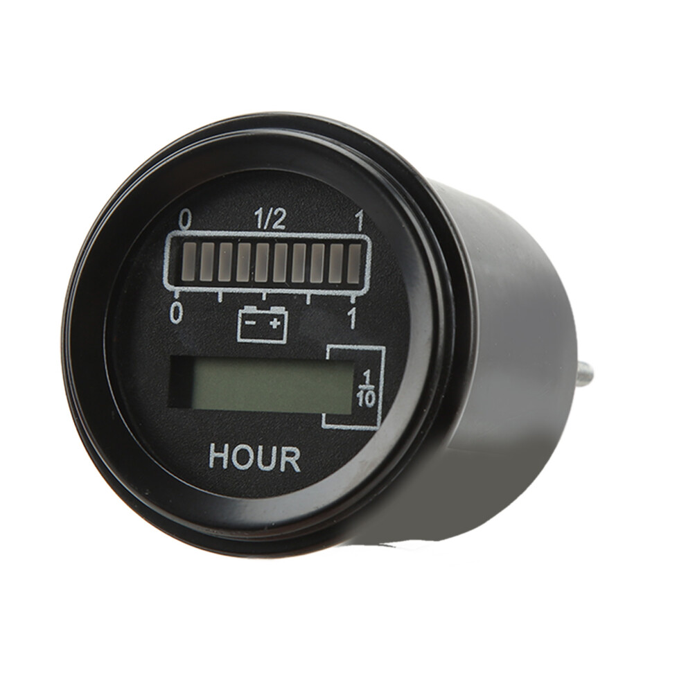 24V Round Battery Gauge With 10 Led Levels & Hour Meter For Electric Forklift 7641371722691