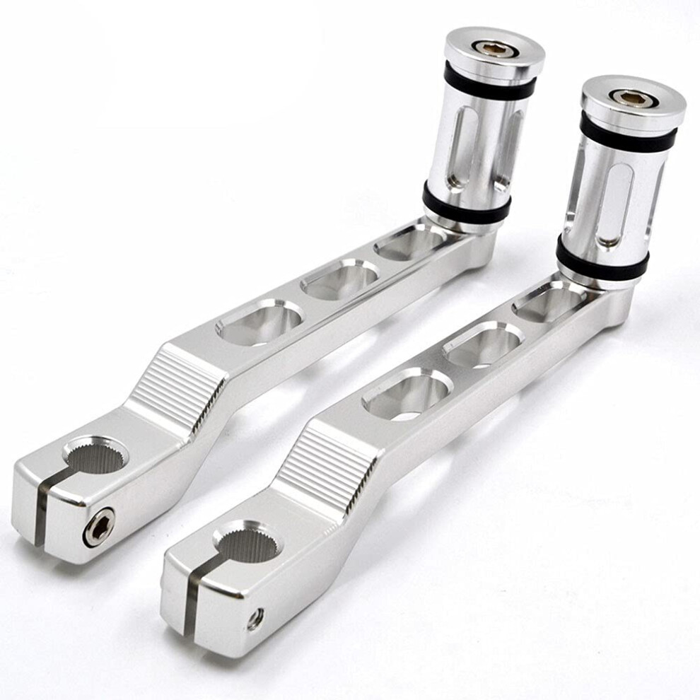 Motorcycle Gear Shift Lever Replacement, Folding Heeltoe With Shifter Pegs Silver 9426802518580