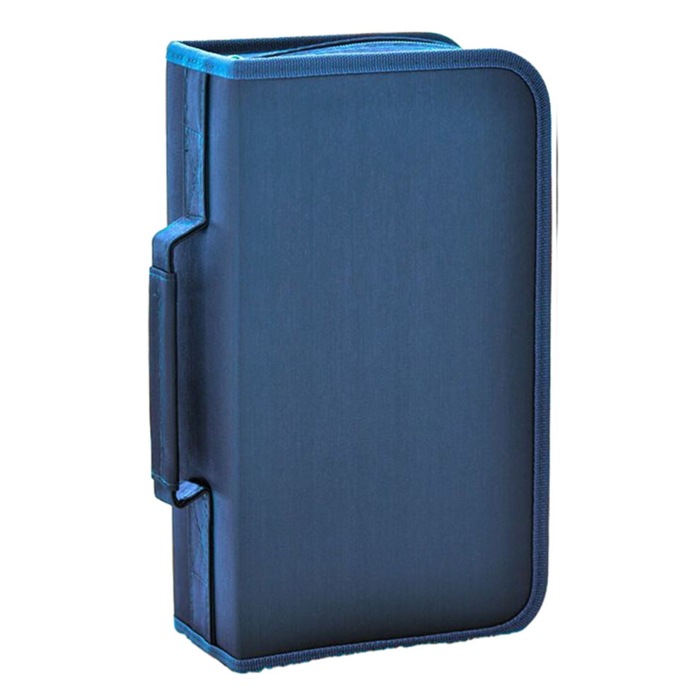 Foldable Cd Case With Zipper Closure, 128 Disk Wallet Provides Dustproof Protection For Music, Movies And Games 9004841492629