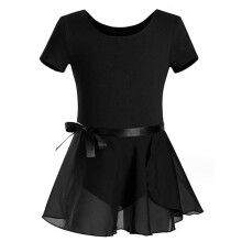 Body da ballo per bambine con gonna tutù staccabile, maniche lunghe, completo da balletto, body con scollo rotondo per neonate e bambine,