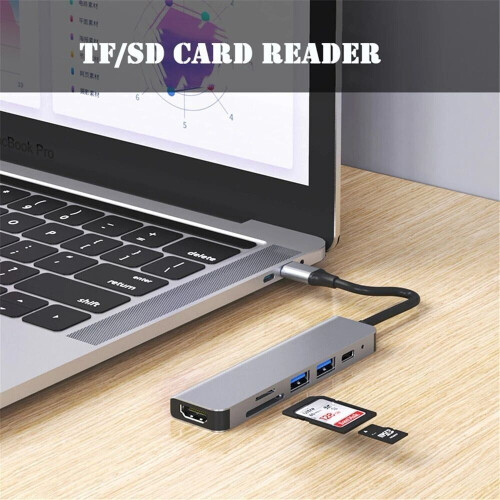 Προσαρμογέας πολλαπλών θυρών USB C Hub, USB C Hub με δυνατότητα Plug and Play, Υποστήριξη 2