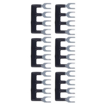 Confezione da 20 morsetti terminali a blocco nero TB Series 15A 400V con fork in rame
