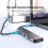 Προσαρμογέας πολλαπλών θυρών USB C Hub, USB C Hub με δυνατότητα Plug and Play, Υποστήριξη 4