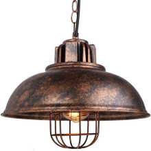 Grön heminredningslampa, vintage industriell design och modern design för industriell stil, matt metallram, justerbar metallkedja