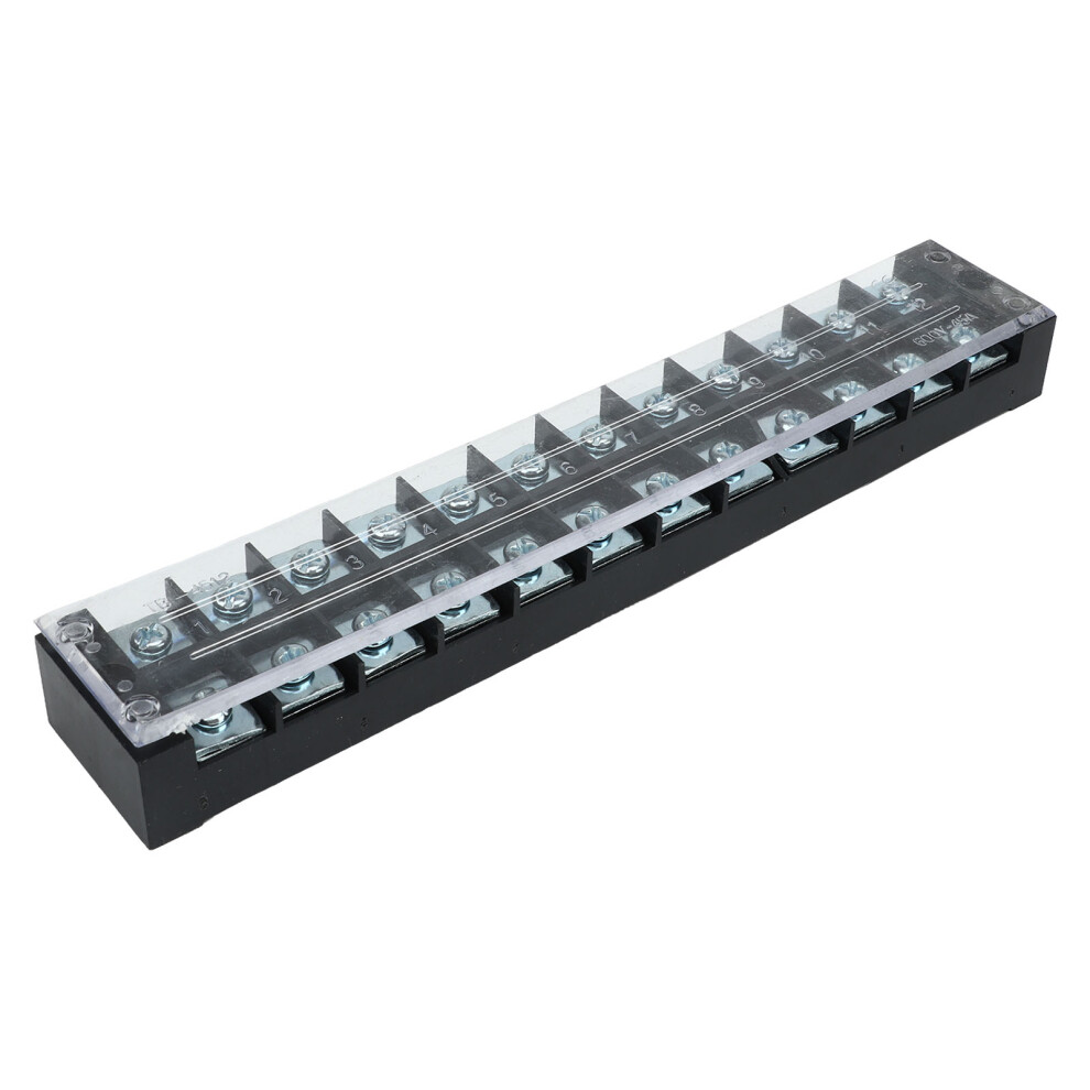 Electrical Terminal Strip 2 Pcs 45A 600V 12-Position Large Current Ground Block 8471371727995