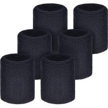 Faixas de pulso absorventes de suor para diversos esportes, confeccionadas com tecidos macios e respiráveis, mantêm a forma e a cor mesmo após uso