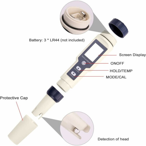 Water Quality Tester, Automatic Temperature Compensation Multi-purpose Test Easy to Operate For Ponds, Agriculture, And Quality Control (Efficient) 2