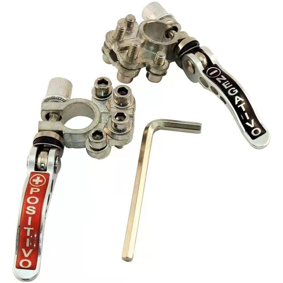 Automotive Battery Terminals, Wire Cable Clamp With Quick Release Disconnect, Corrosion Resistance, Strong Conductivity, Galvanized Brass, Power-Off 9358999401362