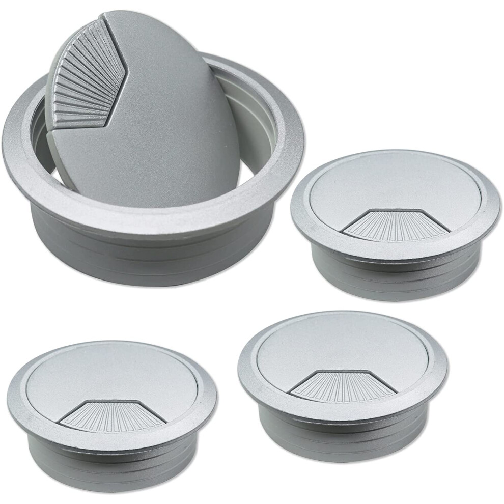 Desk Grommet, 60 Mm Desk Cable Hole, 4 Pieces Black, 80Mm One Colour 9426802524307