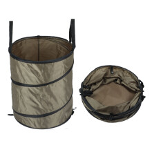 Waterproof Collapsible Trash Can 10L Oxford Cloth Outdoor Garden Balcony Brown