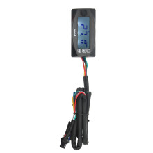 Indicateur de tension et température pour moto 4 en 1, DC12V, éclairage bleu, 60x30mm
