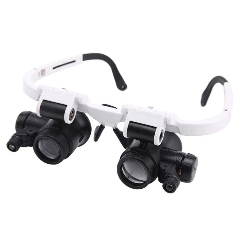 Reading Glasses HeadMounted Magnifier with LED Lights for Seniors, Jewelry Inspection, Watch , and Book Reading