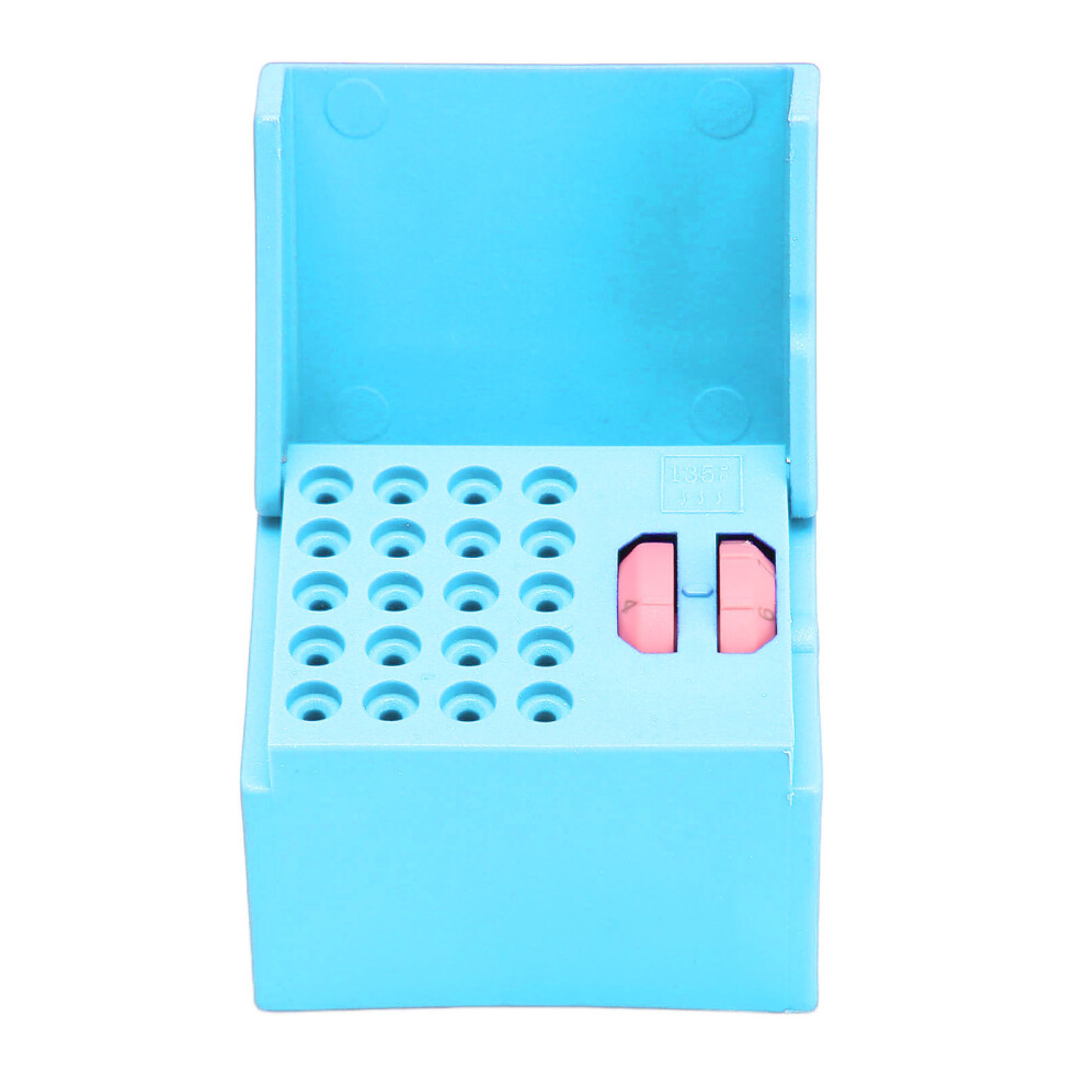 Light Blue Autoclavable Endodontic File Cleaning Box with Scale, Plastic