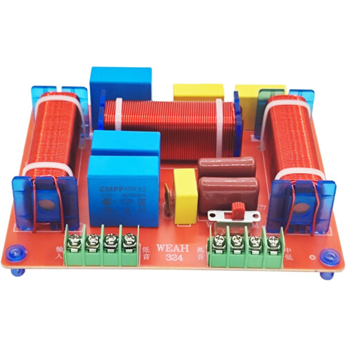 W Audiophile Crossover Frequency Splitter for Speakers 3Way Adjustable /Low Sound Filter 2